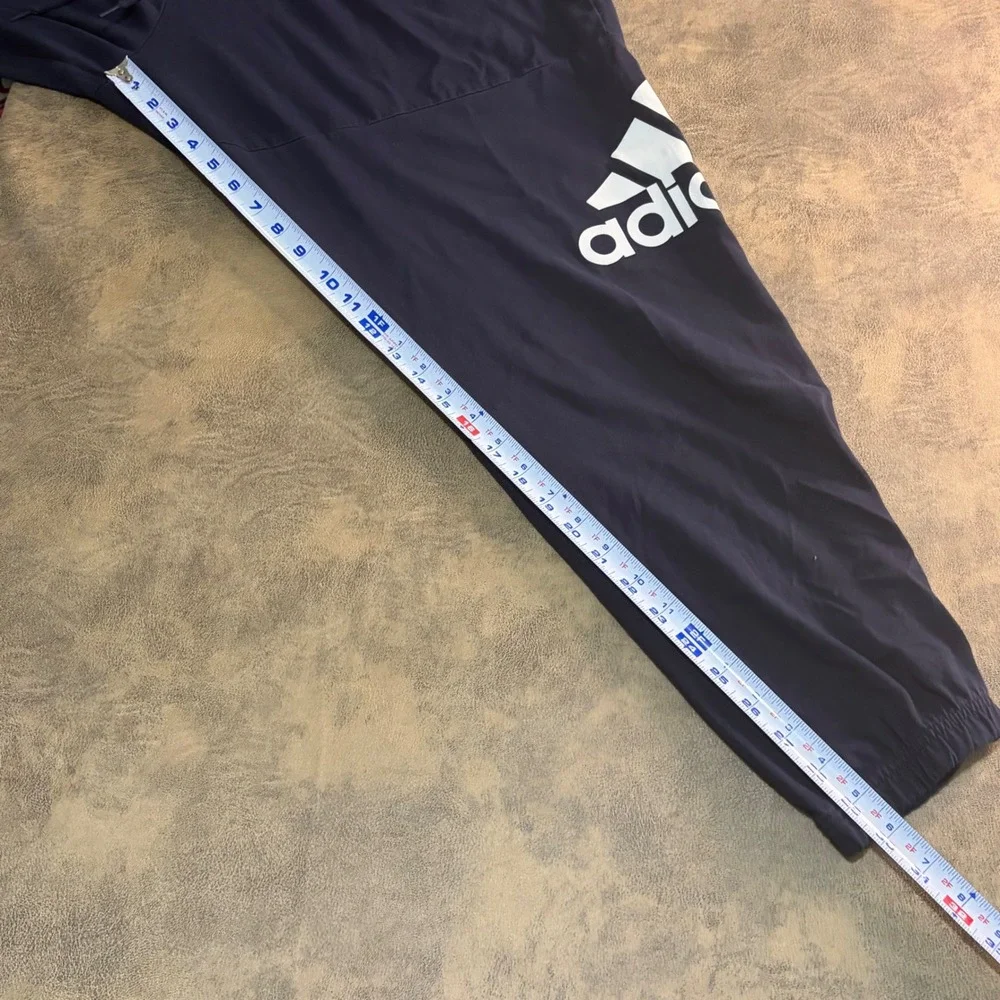 Adidas Joggers Mens 2XL Navy‎ Blue Logo Graphic Elastic Waist Sweatpants 7180